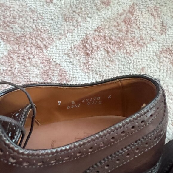 Allen Edmonds - Brown Sanford Derby - Brogue Dress Shoes - Picture 5 of 9
